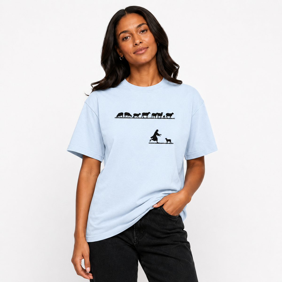 He Left The Ninety-nine To Find the One Tee - 𝙚𝙢𝙗𝙧𝙤𝙞𝙙𝙚𝙧𝙚𝙙 𝙙𝙚𝙨𝙞𝙜𝙣 - Pre-order